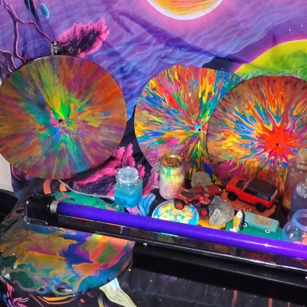 Colorful Abstract Spin Art Set
